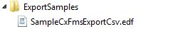 Export Definition File Directory